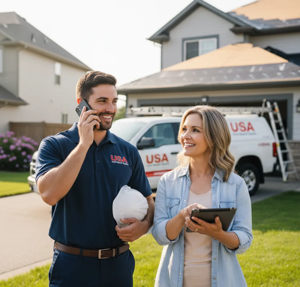 USA Roof Repair Experts customer support in Moorhead